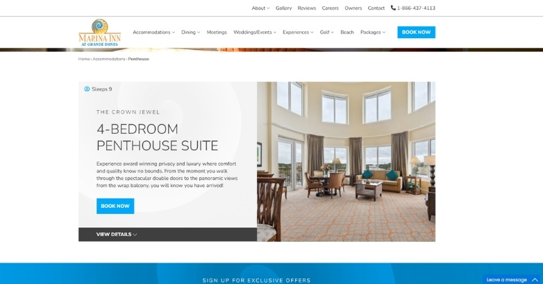 Luxury hotel suite visuals enhancing hospitality marketing and booking appeal